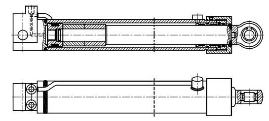 Double Acting Support Swing Hydraulic Cylinder for Garbage Truck