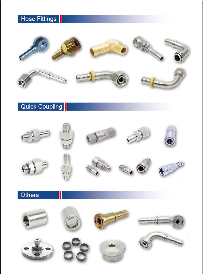 Parker Series One-Piece Push-on Field-Attachable Hydraulic Hose Fittings