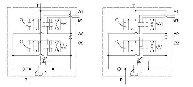 ZS-L20-YT-10 Hydraulic pilot manual control differential pressure directional valve