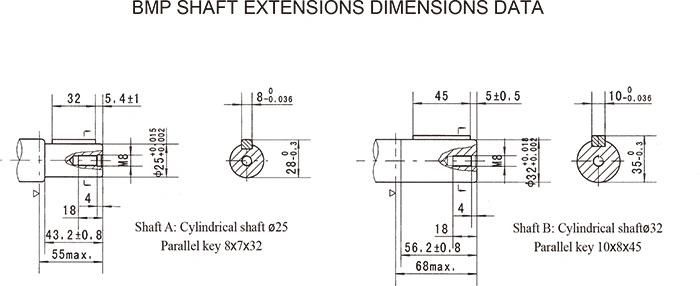 Bmph-315-H4-H-S-B Patriot Motor - SAE" a" 4-Bolt, 1" Parallel. 40 Dia Crosshole, 7/8-14 SAE