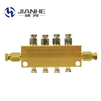 Brass 2-10ways Adjustable Lube Oil Piston Distributor Value Manifold Block/Seperator Valve for Lubrication System