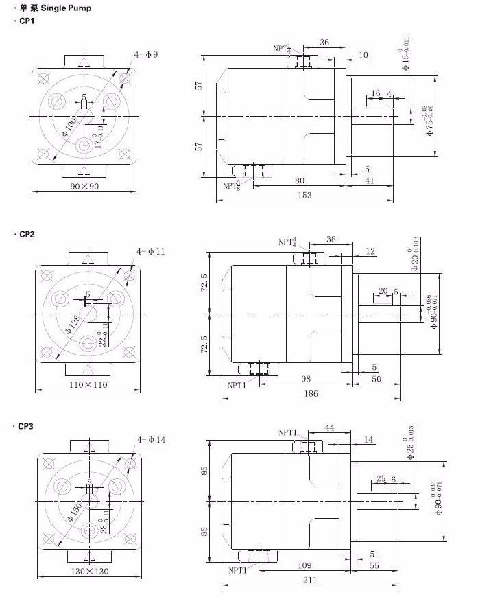 Low Pressure Hydraulic Vane Pump with Factory Price