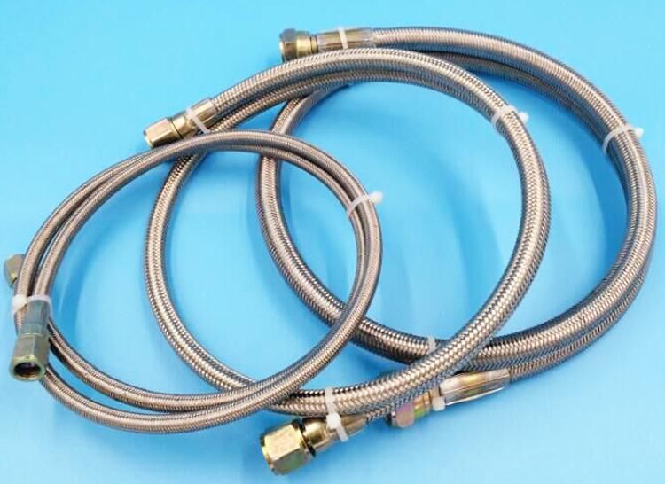 Shower Hose High Pressure 304 Stainless Steel Hydraulic Hose Fittings PTFE Tube