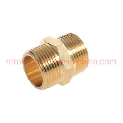 Brass C3604/C36000 Hex Nipple NPT/BSPT Male Thread Connectors