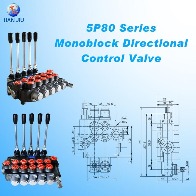 Hydraulic Actuator Directional Valve 5p80 21gpm