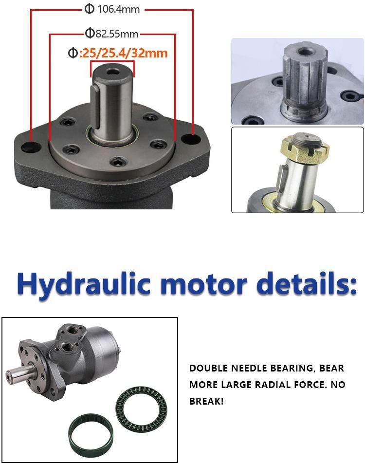China Blince OMR100 Series Orbit Cycloid Hydraulic Motor for Winch