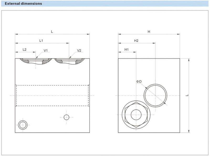 Mobile Hydraulic Valves Double Pilot Operated Check Valves