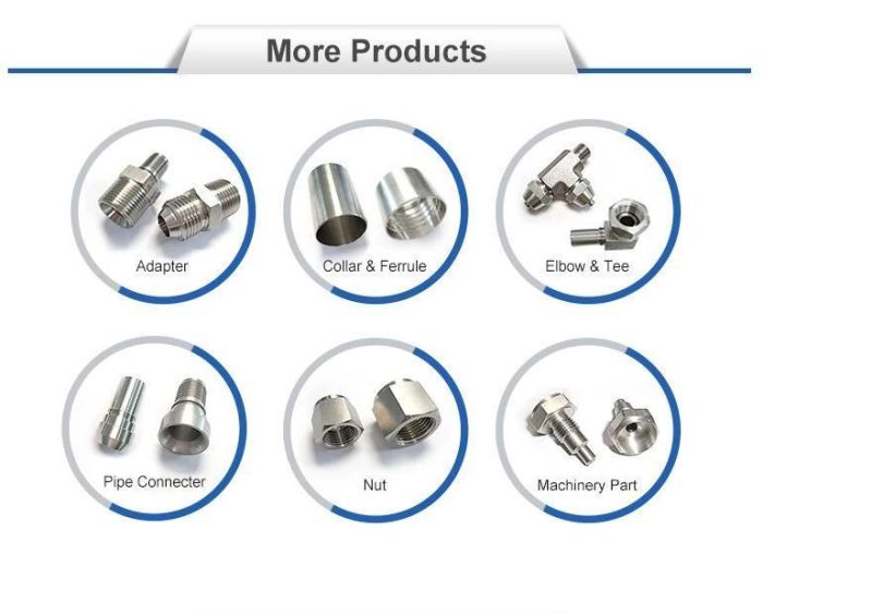 Hydraulic Tube Fittings for Stainless Steel Tubing with Front and Back Sleeves