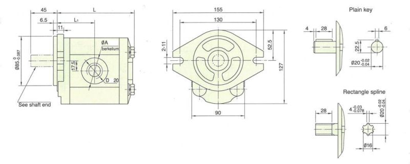 China High Quality Hydraulic Single Gear Oil Pump Cbfg-F412.5-Afp