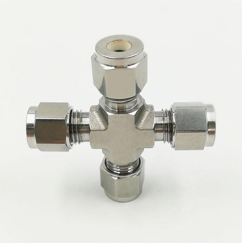 SS304 3000 Psi 1/4 Od Equal Double Ferrule Union Tube Fittings for Hydraulic