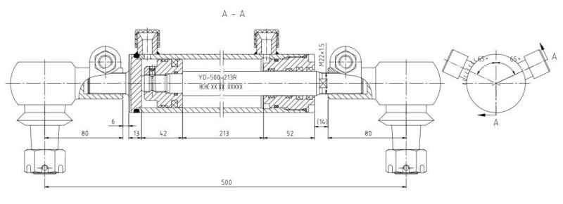 Hydraulic Oil Cylinder Hydraulic Jack Hsg50/25-213*500-W