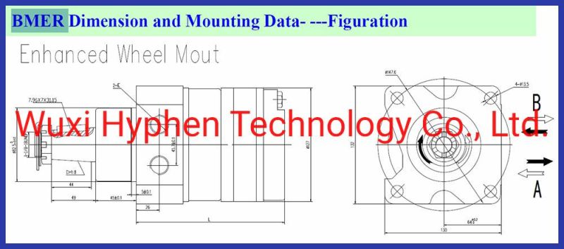 Agriculture Machine Parts Hydrulic Motor 125-750ml/Rev 4holes