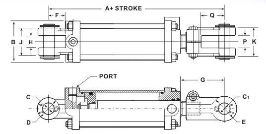 Tie Rod Type Cylinder for Farm Machinery Welded Hydraulic Cylinders