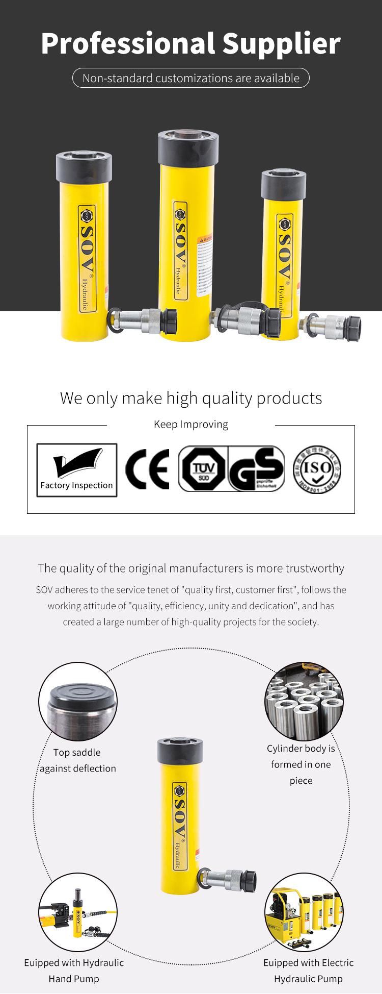 RC Series 100 Tons Sroke 168mm Single Acting Hydraulic Cylinder