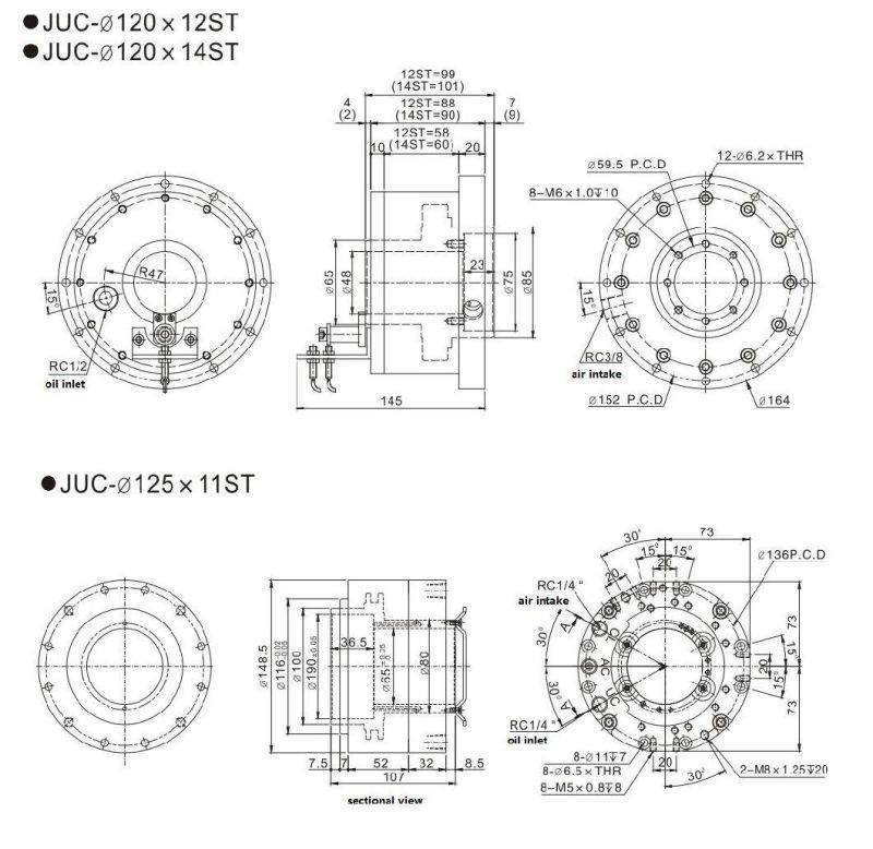 Jufan Hollow Hydraulic Pressure Cutter Cylinder-Juc-Bore110*10st