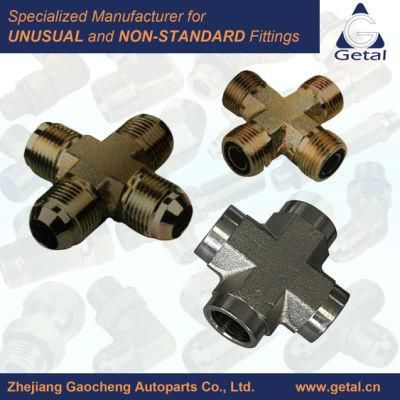 Yuhuan Manufacturer Hydraulic Fittings Tube Fittings Cross Fittings