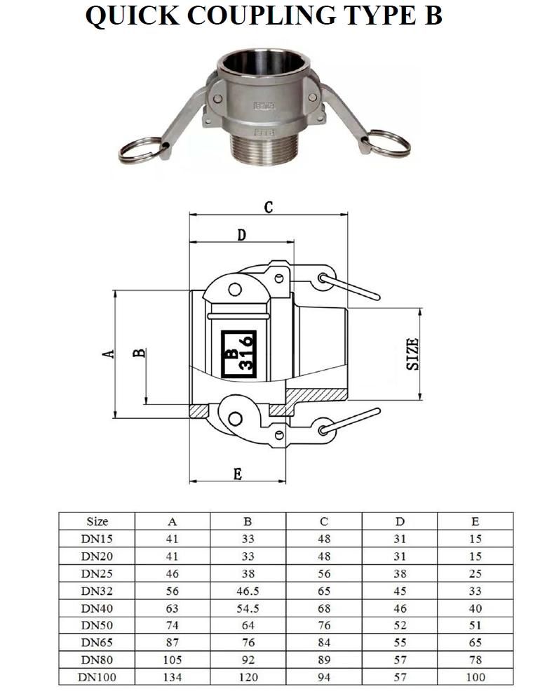 Quick Coupling in Stainless Steel