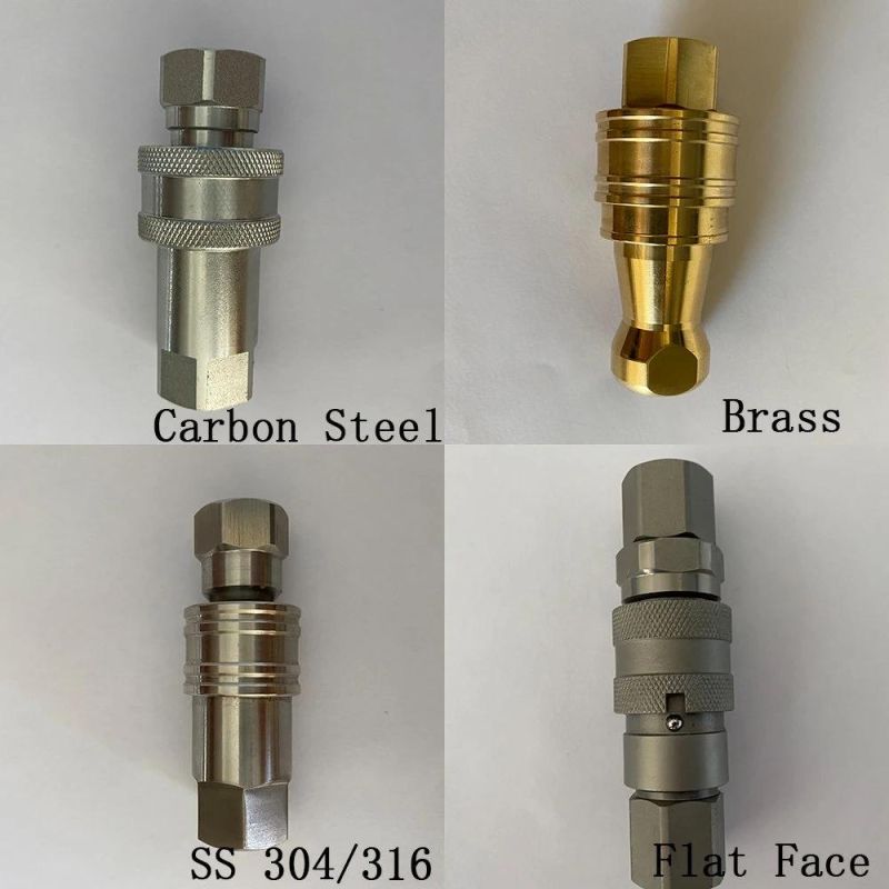 Nickel Plated Steel Close Type Hydraulic Quick Coupling Hose Connectors