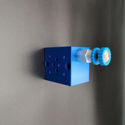 Blue Oxidation CNC Machined One Station Valve Blocks with Relief Valve