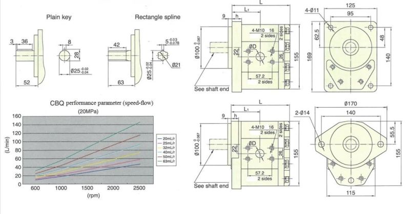 Hydraulic Power Unit Hydraulic Single Gear Pump