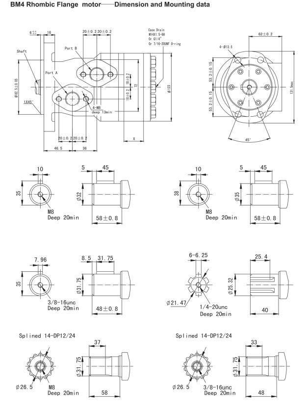 Oms BMS Omsy Hydraulic Orbital Drive Travel Motor for Mower