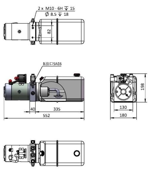 Double Acting 12 Volt 24 Volt Motor Hydraulic Power Pack Units