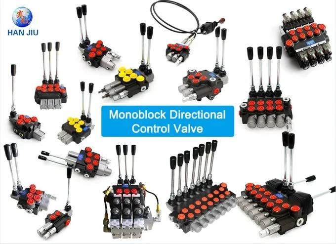 Joystick Hydraulic Directional Control Monoblock Valve for Tractor Loader, 6 Spools, 11 Gpm, SAE Ports