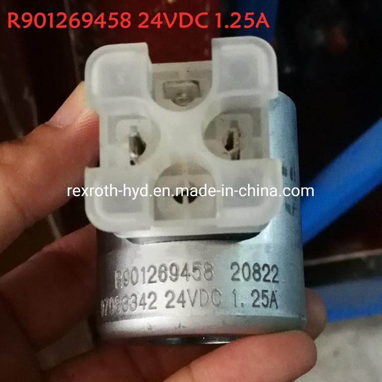 Rexroth Coil Solenoid Valve Coil Hydraulic Valve Coil R901269458 Electromagnet 24VDC 1.25A Solenoid Valve 4we6 Hydraulic