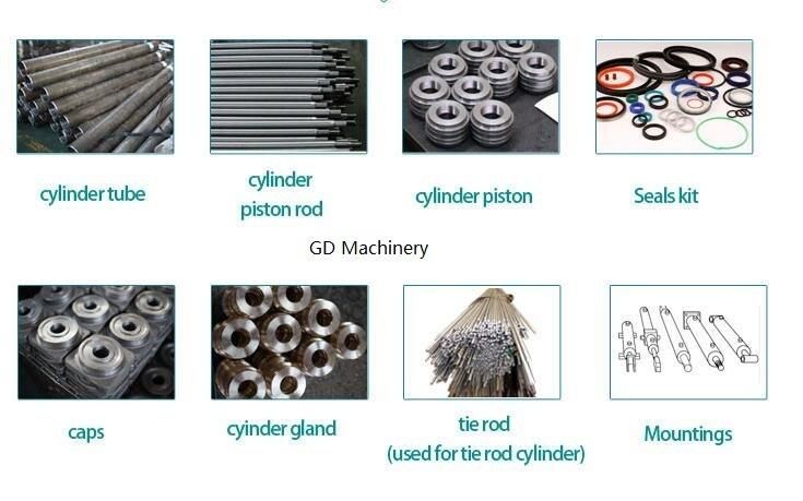 Hydraulic Cylinder RAM Pins and Clips Mount Double Acting Hydraulic Clevis Mounting Welded Cylinder