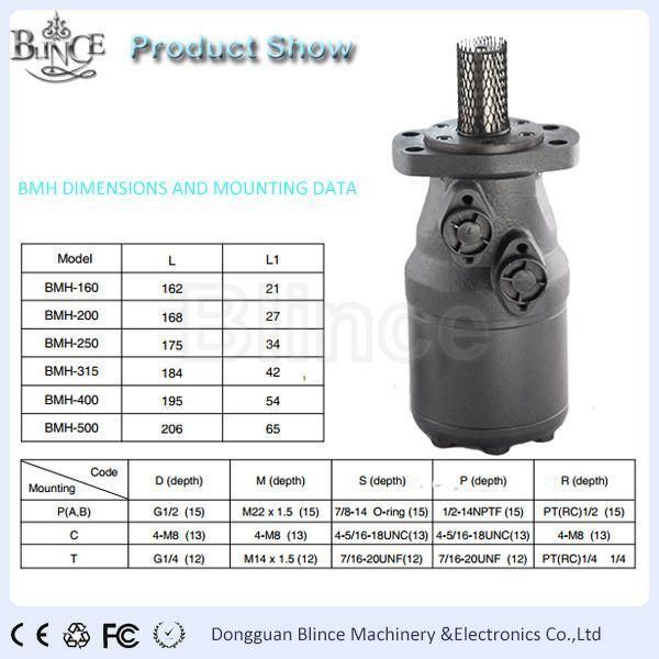 Iron Bearing Motor High Displacement Blince Bmh/Omh 315 Large Hydraulica Orbit Motor