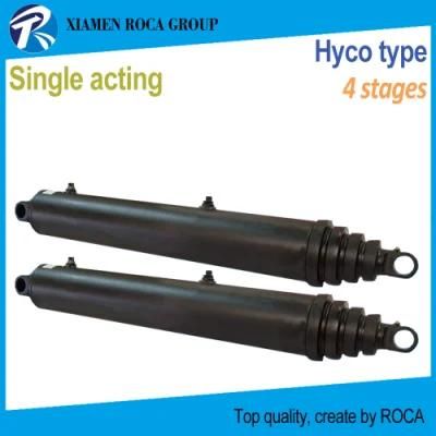 Hyco Type 4 Stages 40101-934-280t Single Acting Replacement Dump Truck Hoist Cylinder