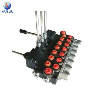 Hydraulic Manual Spool Monoblock Valves Joystick Loader Control Valve 7banks