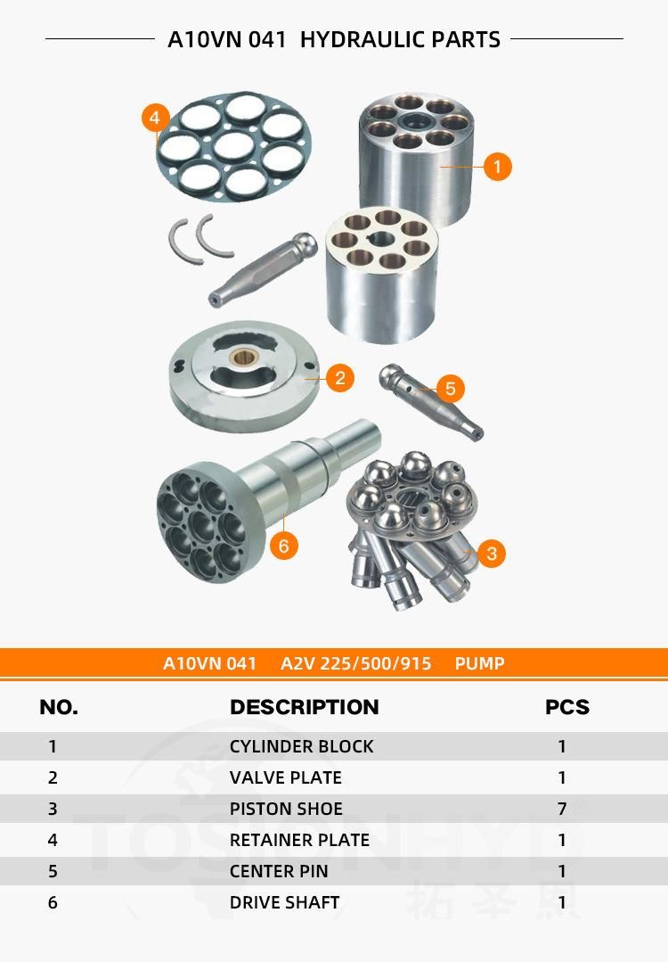 A10vn 041 Hydraulic Pump Parts with Rexroth Spare Repair Kits