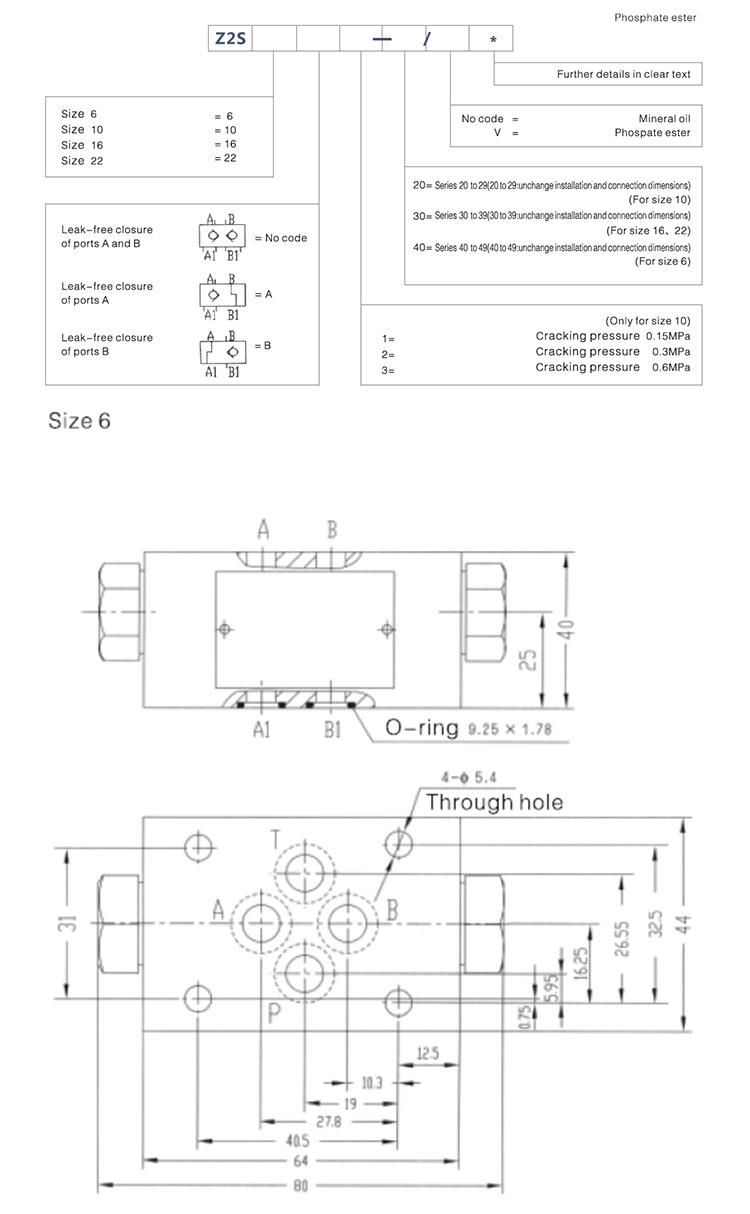 Rexroth Z2S Series Pilot Operated Check Valves Types