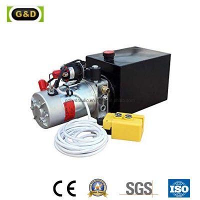 Single Acting Reservoir Metal Tank DC12V Hydraulic Power Unit