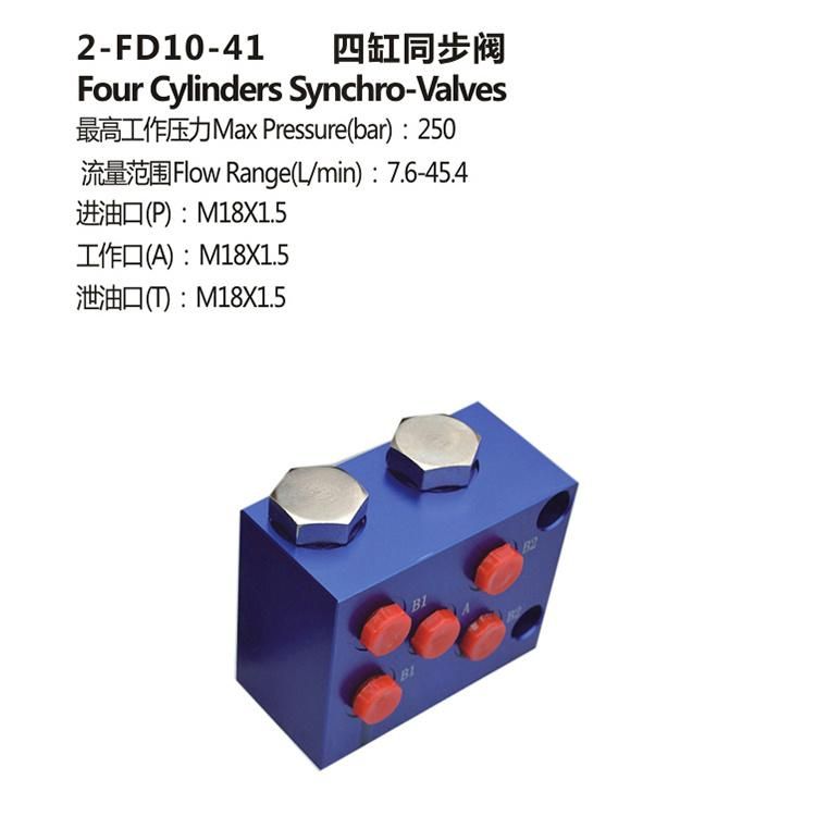 2-Fd10-41 Hydraulic Four Cylinder Synchronous Valve