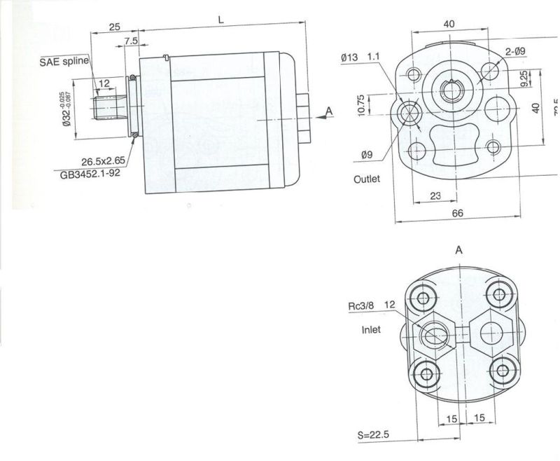 High Pressure Hydraulic Gear Oil Pump Cbwn-F1.0-Ttbl