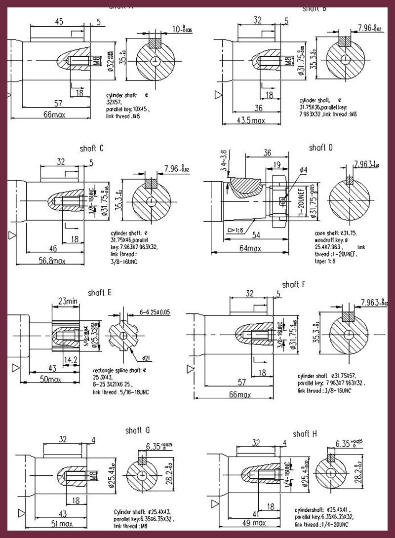Hydraulic Orbit Motors Repalace with Danfoss (OMS) 2000 (2K) 14teeth Spline Shaft 1.25inch Diameter