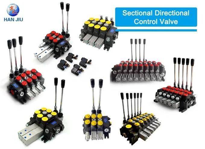 Joystick Hydraulic Directional Control Monoblock Valve for Tractor Loader, 6 Spools, 11 Gpm, SAE Ports