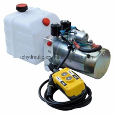 12V 24V DC Single Acting Hydraulic Power Unit For Tipper Trailer Dump Trucks