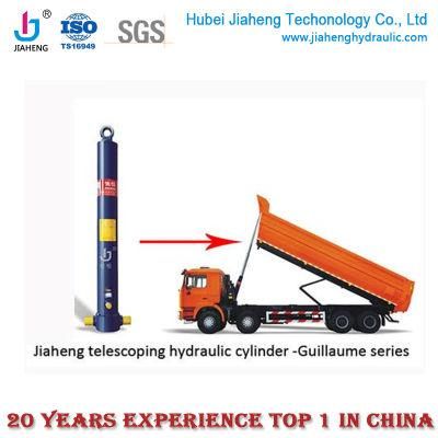 3 4 Stages Single Acting Light Duty hydraulic cylinder 29-33T Telescopic Hydraulic Cylinders for dumper