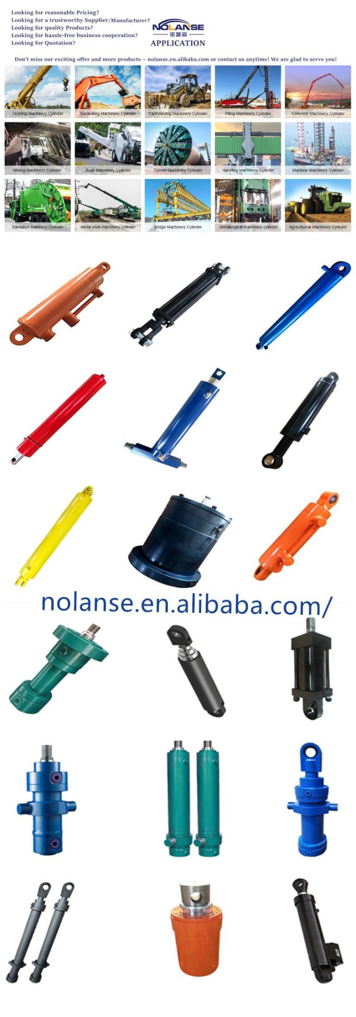 Industry Use Double Acting Hydraulic Cylinder Telescopic Double Acting Cylinder