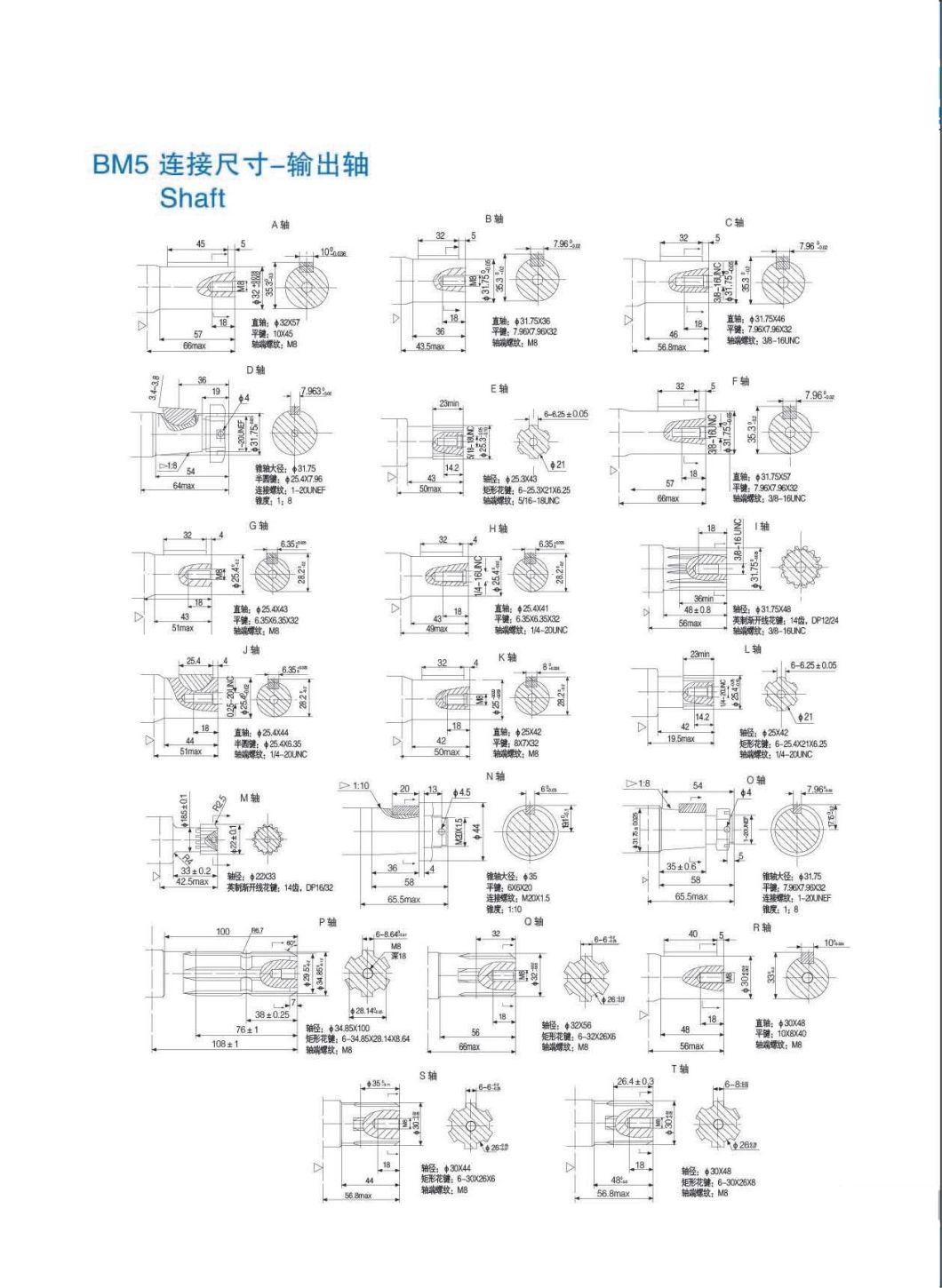 Professional Bm5 Hydraulic Motor, Low Speed High Torque Hydraulic Motors