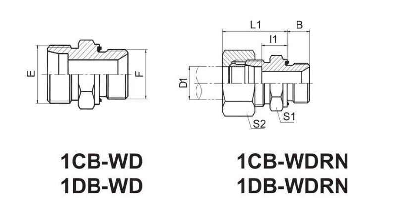 1CB-Wd 1dB-Wd BSPP Thread with Captive Seal