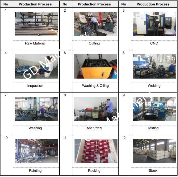 Double Oil Port Pin to Pin Mounting Hydraulic Cylinder for Auto Hoist