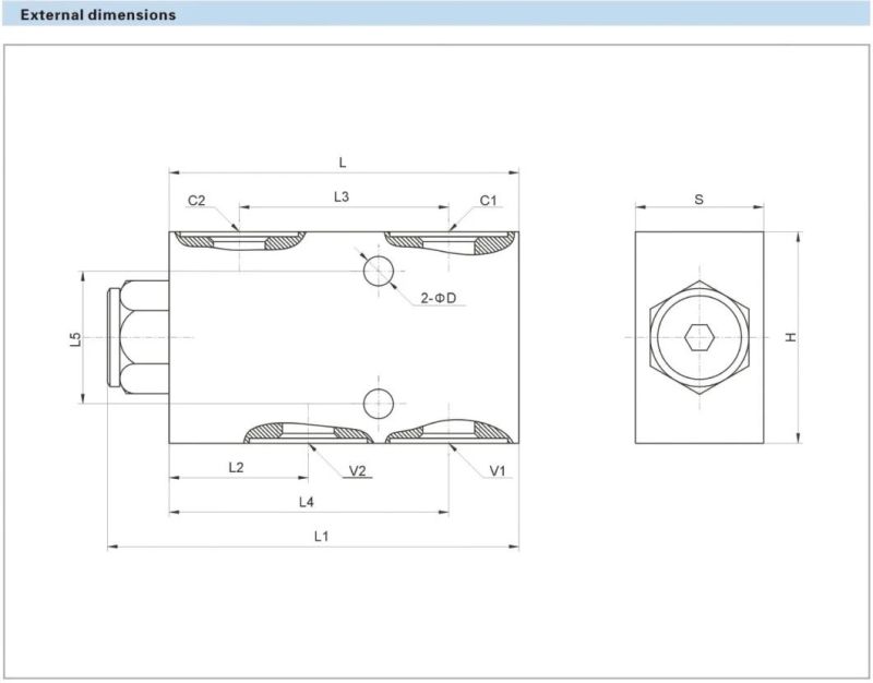 Mobile Hydraulic Valves Double Pilot Operated Check Valves Type a