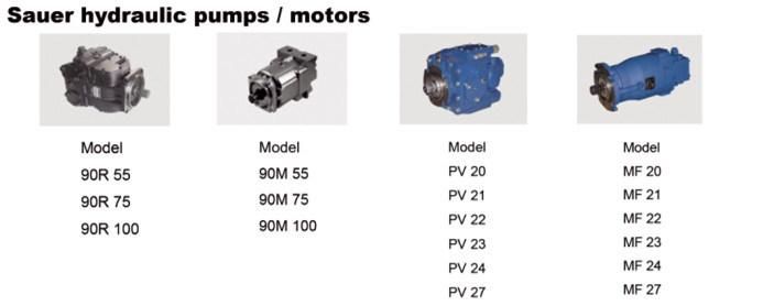 Mf Series Hydraulic Piston Motor Sauer Brand for Excavator