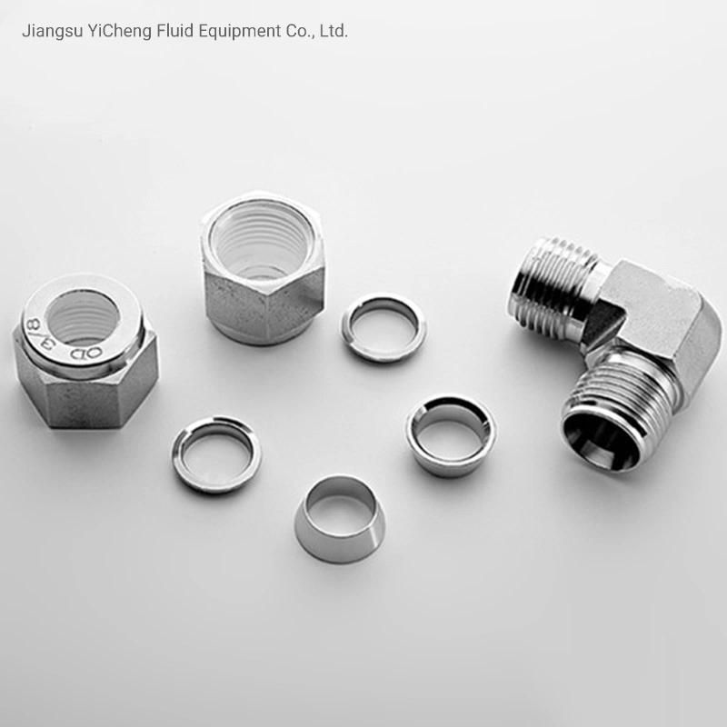 Hot Sale 90 Degree Stainless Steel Tube Elbow Connector Hydraulic Tube Fittings