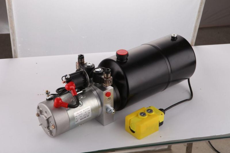 DC12V Double Acting Cylinder 2.5cc Pump 7liter Steel Tank Mini Hydraulic Power Pack Unit System