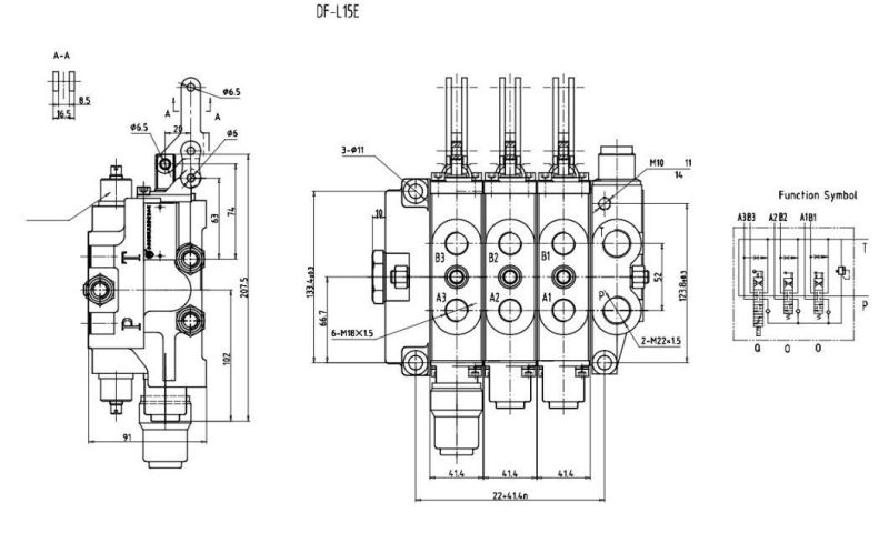 Hydraulic Split Type Multi Tandem Valve Df-L15e